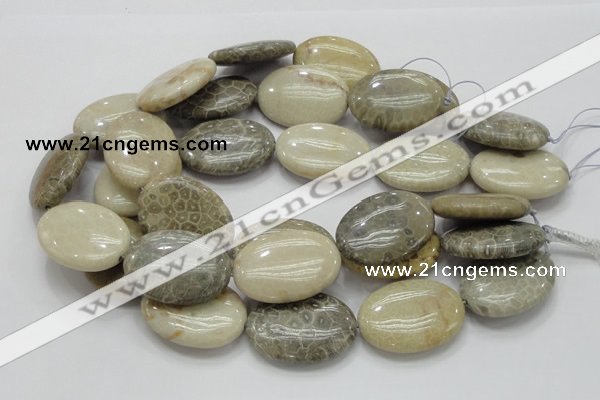 CFA14 15.5 inches 30*40mm oval chrysanthemum agate gemstone beads