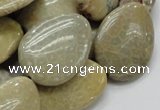 CFA16 15.5 inches 22*30mm flat teardrop chrysanthemum agate beads