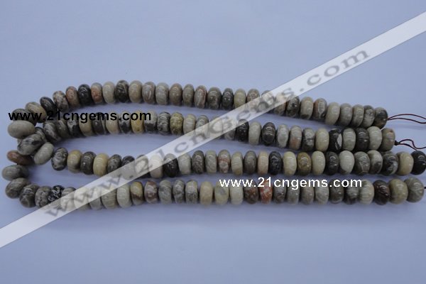 CFA203 15.5 inches 6*12mm rondelle chrysanthemum agate beads