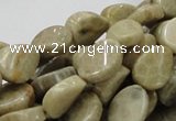 CFA22 15.5 inches 10*14mm twisted teardrop chrysanthemum agate beads