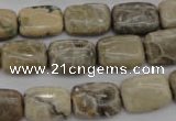 CFA220 15.5 inches 10*14mm rectangle chrysanthemum agate beads