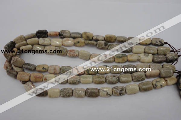 CFA220 15.5 inches 10*14mm rectangle chrysanthemum agate beads