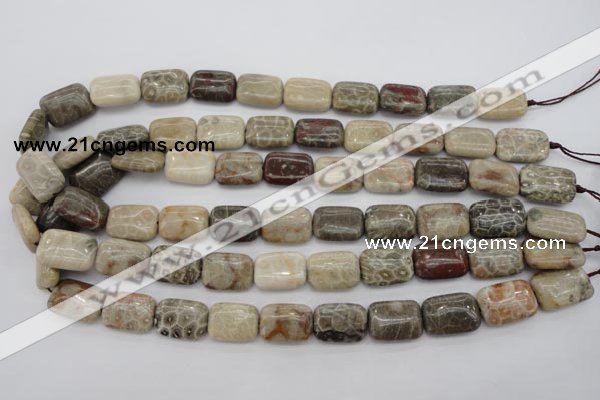 CFA222 15.5 inches 13*18mm rectangle chrysanthemum agate beads