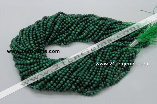 CFA65 15.5 inches 4mm round green chrysanthemum agate beads