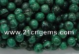 CFA66 15.5 inches 6mm round green chrysanthemum agate beads