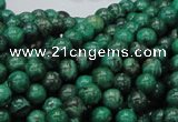 CFA67 15.5 inches 8mm round green chrysanthemum agate beads