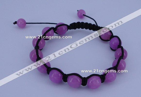 CFB500 10mm round candy jade beads adjustable bracelet wholesale