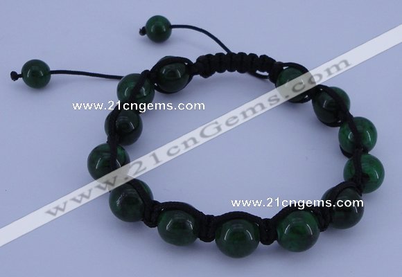 CFB502 10mm round candy jade beads adjustable bracelet wholesale