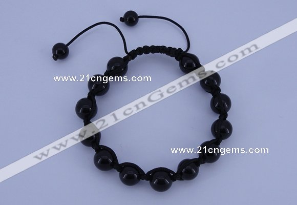 CFB503 10mm round candy jade beads adjustable bracelet wholesale