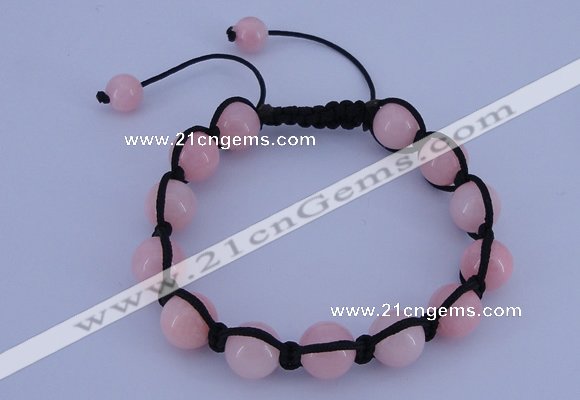 CFB504 10mm round candy jade beads adjustable bracelet wholesale