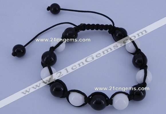 CFB506 10mm round candy jade beads adjustable bracelet wholesale