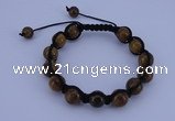 CFB509 10mm round turquoise beads adjustable bracelet wholesale