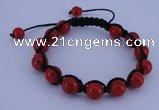 CFB510 10mm round turquoise beads adjustable bracelet wholesale