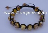 CFB535 8*12mm faceted rondelle crystal beads adjustable bracelet wholesale