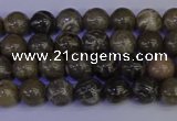 CFC210 15.5 inches 4mm round grey fossil coral beads wholesale