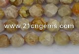 CFC236 15.5 inches 6mm faceted nuggets fossil coral beads