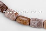CFC50 10*14mm rectangle coral fossil jasper beads wholesale