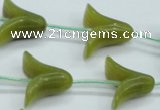 CFG10 15.5 inches 20*26mm carved flower Korean jade beads