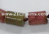 CFG1100 15.5 inches 15*20mm carved tube agate gemstone beads