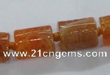 CFG1101 15.5 inches 15*20mm carved tube agate gemstone beads