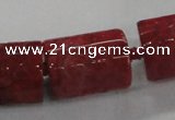 CFG1110 15.5 inches 17*22mm carved tube agate gemstone beads