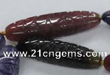 CFG1116 15.5 inches 13*50mm - 13*65mm carved rice agate beads