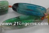 CFG1118 15.5 inches 15*40mm - 15*55mm carved rice agate beads