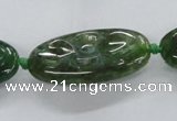 CFG1137 15.5 inches 20*40mm carved oval agate gemstone beads