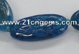 CFG1138 15.5 inches 20*40mm carved oval agate gemstone beads