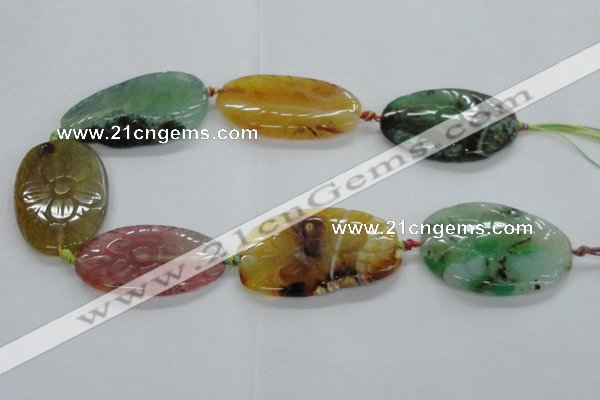 CFG1181 15.5 inches 25*40mm – 35*50mm carved freeform agate beads