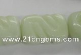 CFG1185 15.5 inches 20*30mm carved rectangle New jade beads