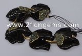 CFG1223 7.5 inches 45*50mm elephant agate gemstone beads wholesale
