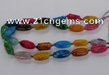 CFG1228 15.5 inches 15*30mm carved oval agate gemstone beads