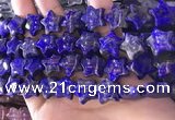 CFG1302 15.5 inches 15mm carved star lapis lazuli gemstone beads