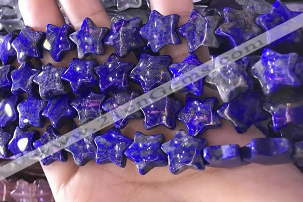 CFG1302 15.5 inches 15mm carved star lapis lazuli gemstone beads