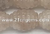 CFG1504 15.5 inches 15*20mm carved rice pink quartz beads