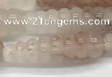 CFG1527 15.5 inches 10*35mm carved teardrop pink quartz beads