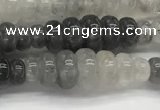 CFG1541 15.5 inches 10*30mm carved rice cloudy quartz beads