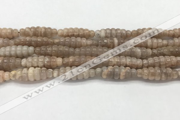 CFG1543 15.5 inches 10*30mm carved rice moonstone beads