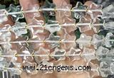 CFG1650 15 inches 14mm carved star white crystal beads