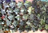 CFG1668 15 inches 14mm carved star dragon blood jasper beads