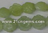 CFG233 15.5 inches 16mm carved flower New jade gemstone beads