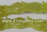 CFG240 15.5 inches 15*25mm carved flower olive jade gemstone beads