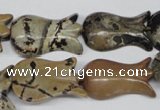 CFG242 15.5 inches 15*25mm carved flower artistic gemstone beads