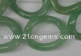 CFG267 15.5 inches 25*30mm carved oval green aventurine beads