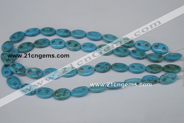 CFG291 15.5 inches 12*18mm carved oval turquoise beads