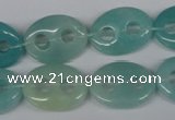 CFG294 15.5 inches 15*20mm carved oval amazonite gemstone beads