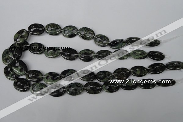 CFG296 15.5 inches 15*20mm carved oval kambaba jasper beads