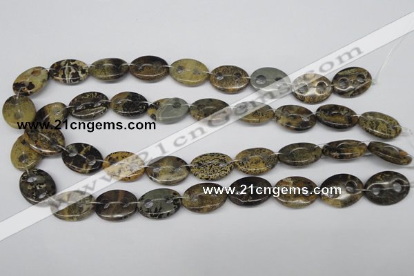 CFG297 15.5 inches 15*20mm carved oval artistic gemstone beads