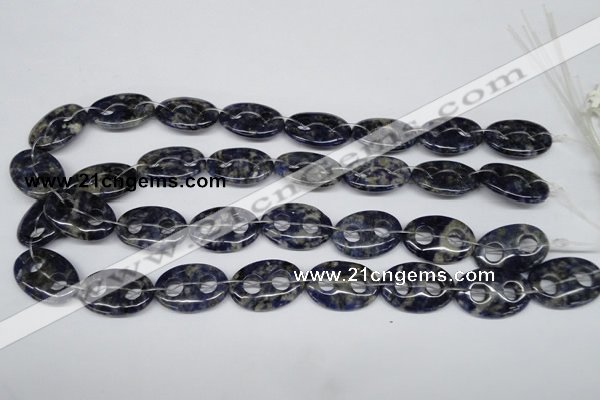 CFG300 15.5 inches 18*25mm carved oval sodalite gemstone beads